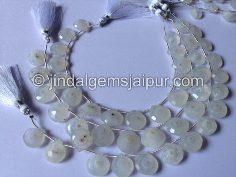 Solar Quartz Faceted Heart Shape Beads